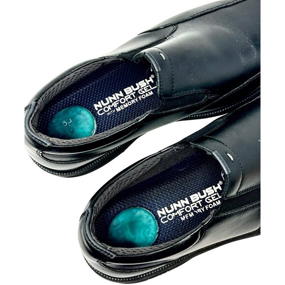 Nunn Bush Mens Black‎ Comfort Gel Memory Foam Shoes Size 9.5 - Picture 6 of 9